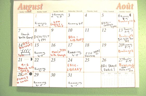 Adam Uses a Calendar